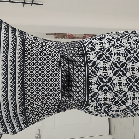 Tommy Bahama Tropical Terrazza Stretch Jersey Faux Wrap Dress M Black White - Picture 11 of 16